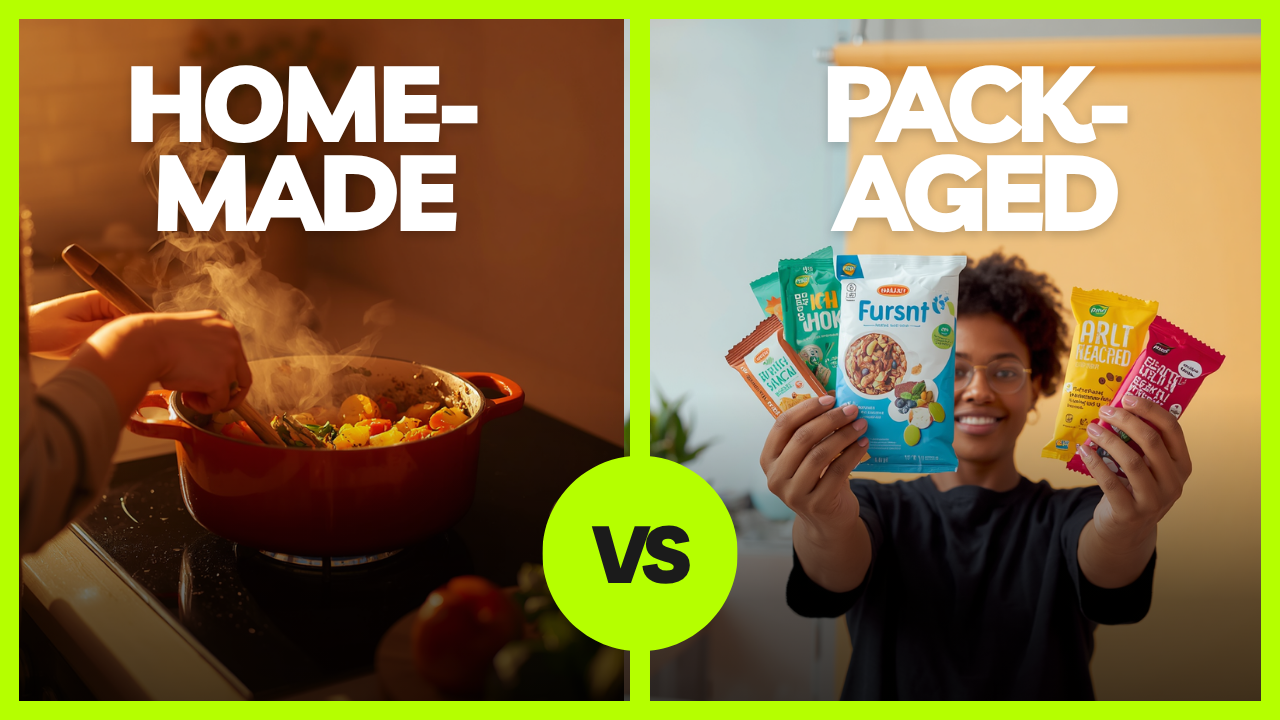 Video thumbnail for The Convenience Trap Homemade Food vs. Packaged Healthy Options