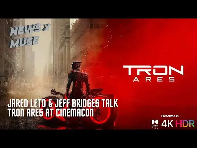 'Video thumbnail for Jared Leto & Jeff Bridges Talk Tron Ares at CinemaCon'