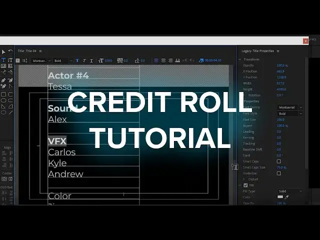 'Video thumbnail for How to Make a Credit Roll in Premiere Pro (Rolling Credits Tutorial)'