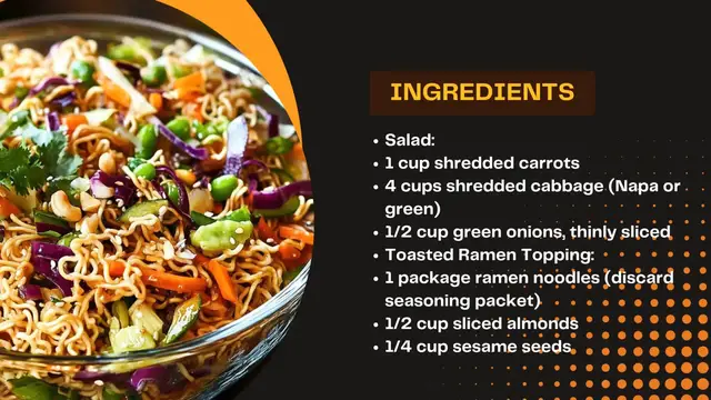 Video thumbnail for Crunchy Asian Ramen Noodle Salad Recipe