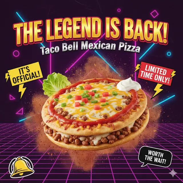 'Video thumbnail for Taco Bell Mexican Pizza'