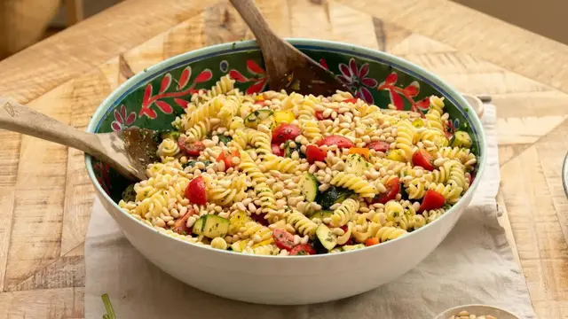 Video thumbnail for Give Leftover Veggies A New Life With Our Summer Garden Pasta Salad