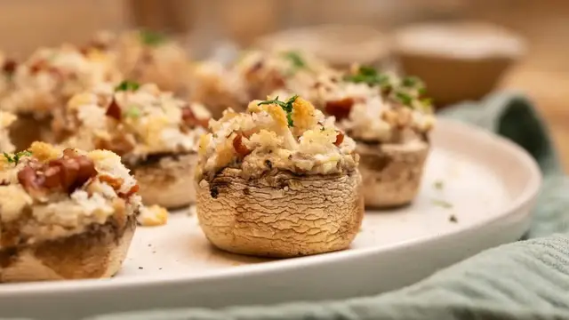 Video thumbnail for Cream Cheese-Stuffed Mushrooms Are The Ultimate Savory Holiday Starter