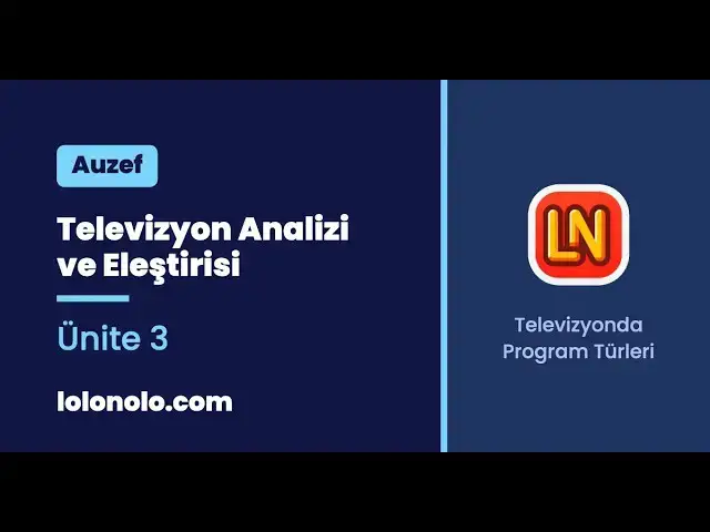 Video thumbnail for Televizyon Analizi ve Eleştirisi Ünite 3 Deneme Sınavı