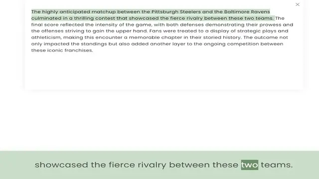 Video thumbnail for culminated in a thrilling contest that showcased the fierce rivalry between these two teams. The final score reflected the intensity of the game, with both defenses demonstrating their prowess and the offenses striving to gain the upper h