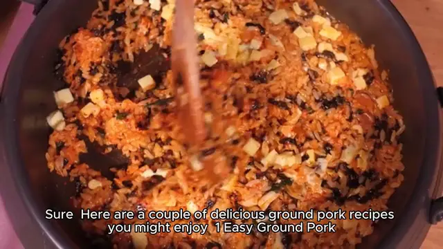 Video thumbnail for Ground pork recipe