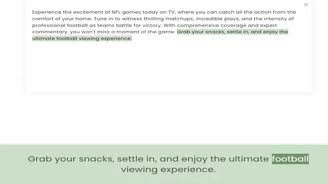 Video thumbnail for comfort of your home. Tune in to witness thrilling matchups, incredible plays, and the intensity of professional football as teams battle for victory. With comprehensive coverage and expert commentary, you won't miss a moment of the game.