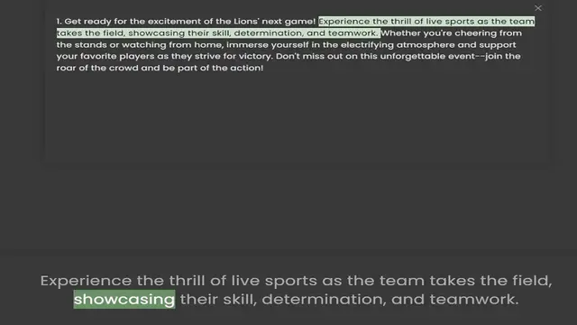 Video thumbnail for takes the field, showcasing their skill, determination, and teamwork. Whether you're cheering from the stands or watching from home, immerse yourself in the electrifying atmosphere and support your favorite players as they strive for vict
