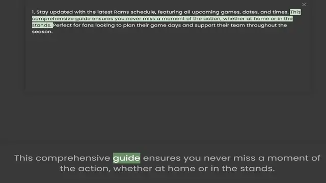 Video thumbnail for comprehensive guide ensures you never miss a moment of the action, whether at home or in the stands. Perfect for fans looking to plan their game days and support their team throughout the season.