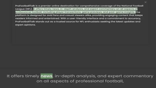 Video thumbnail for League (NFL). It offers timely news, in-depth analysis, and expert commentary on all aspects of professional football, including player transactions, game previews, and post-game insights. The platform is designed for avid fans and casual