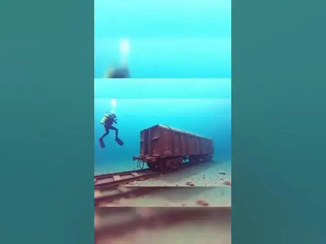 'Video thumbnail for Diver Finds Train Wagon On Ocean Floor, Then Takes A Look Inside #story'