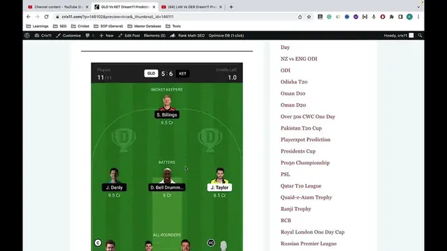 Video thumbnail for GLO Vs KET Dream11 Prediction GLO Vs KET Dream11 Team GLO Vs KET Dream11 Team Today Match Playing 11