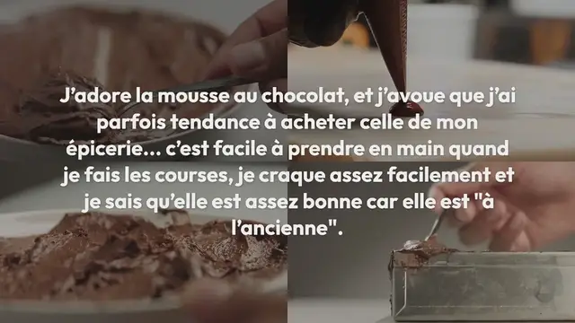 Video thumbnail for Mousse au chocolat facile et rapide (2 ingrédients)