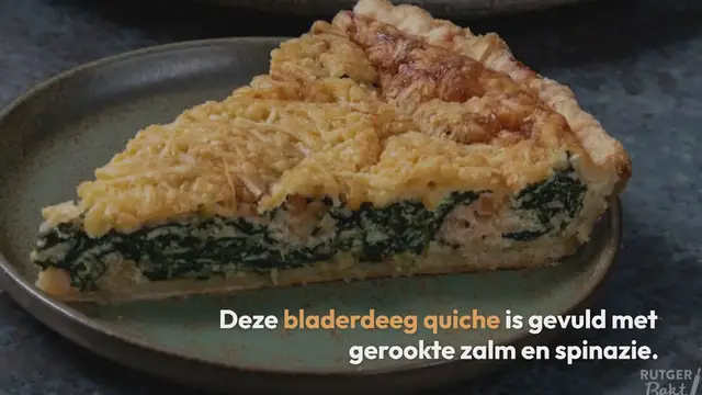 Video thumbnail for Bladerdeeg quiche met zalm en spinazie