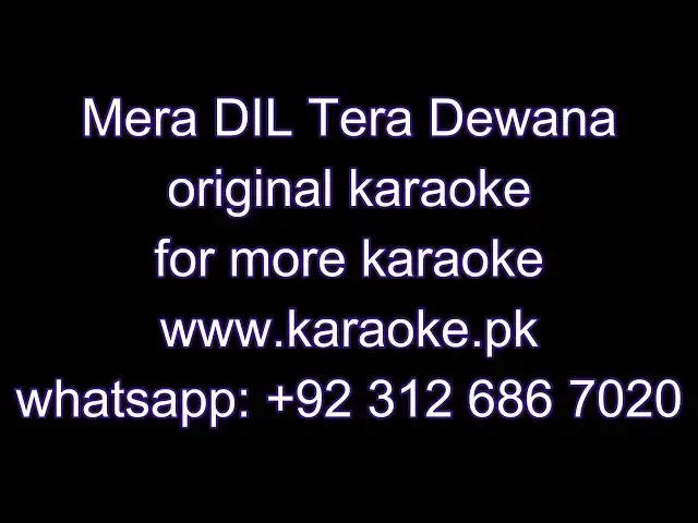 Video thumbnail for Mera DIL Tera Dewana original karaoke
