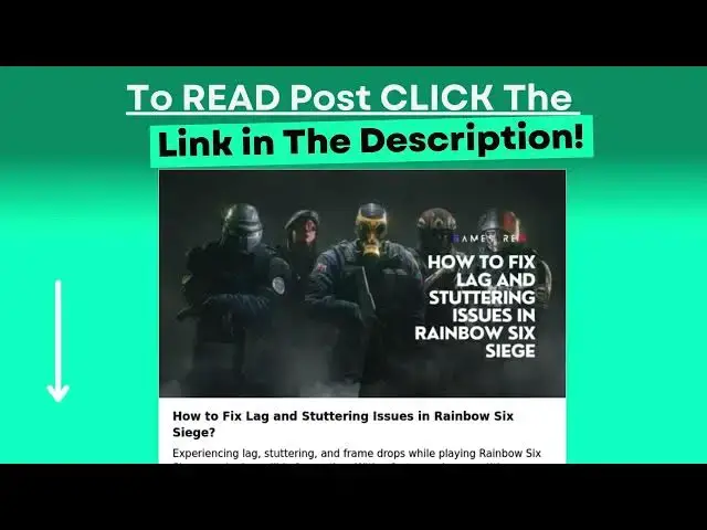 Video thumbnail for How to Fix Lag and Stuttering Issues in Rainbow Six Siege?