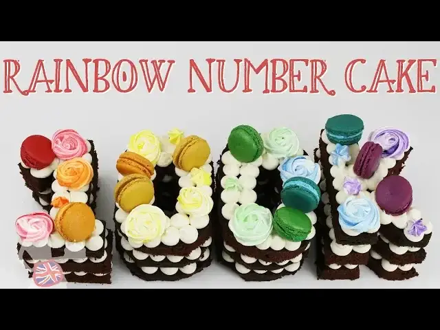 Video thumbnail for Rainbow Number Cake
