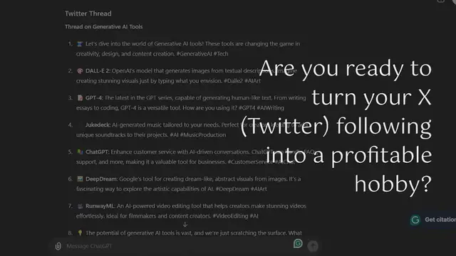 Video thumbnail for How to Use ChatGPT-4o and Earn Money on X (Twitter)