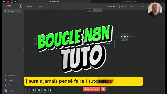 'Video thumbnail for boucle n8n TUTO'