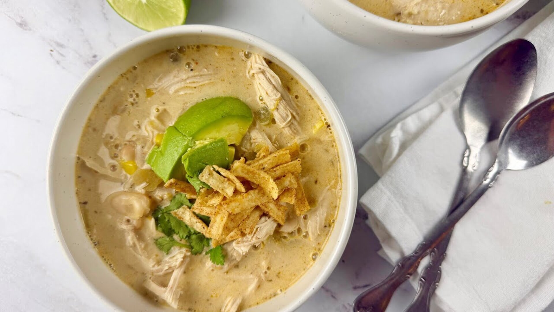 Video thumbnail for Who Needs Beef? Our Creamy White Chicken Chili Recipe Is Super Satisfying