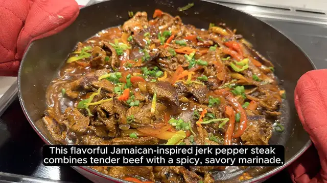 Video thumbnail for Spicy Jamaican Jerk Pepper Steak Recipe