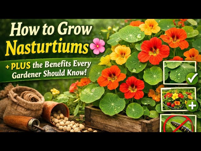 Video thumbnail for How to Grow Nasturtiums PLUS the Benefits Every Gardener Should Know!