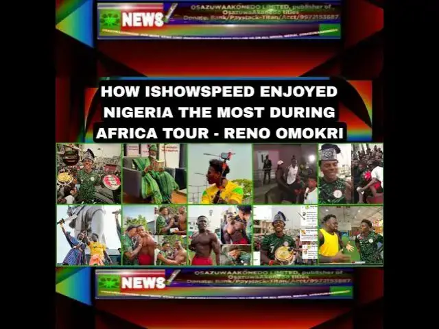 Video thumbnail for How IshowSpeed Enjoyed Nigeria The Most During Africa Tour - Reno Omokri