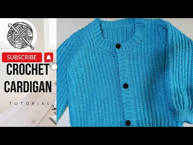 Video thumbnail for HOW TO: Crochet A Beginner Round Neck Cardigan Tutorial
