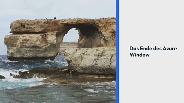Video thumbnail for Das Ende des Azure Window Die schönste Sehenswürdigkeit Gozos ist eingestürzt