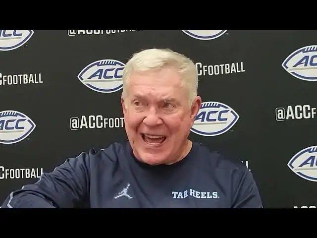 'Video thumbnail for UNC coach Mack Brown postgame press conference after victory at Virginia'