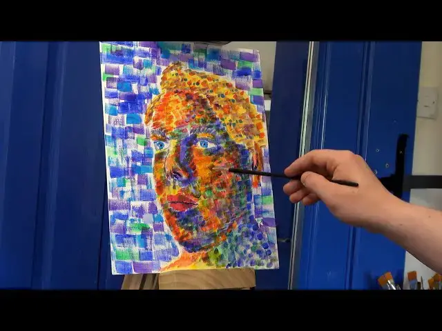 Video thumbnail for James Carter Self Portrait Acrylic Painting