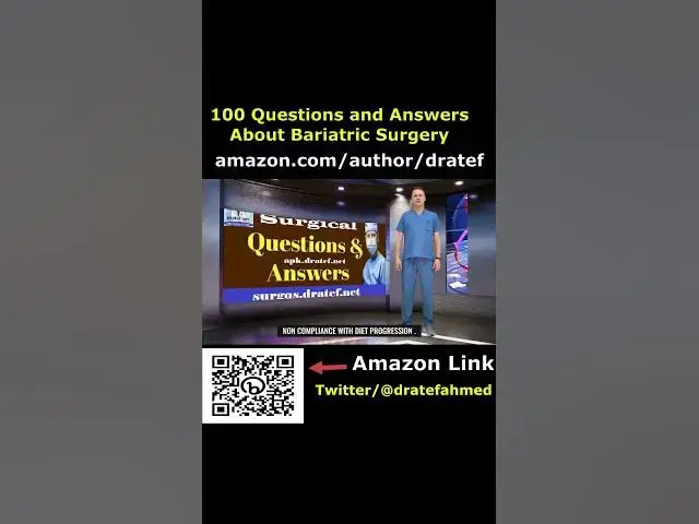 Video thumbnail for 100 questions and answers about bariatric surgery book by dratef ahmed #shorts 008#shorts #bariatric