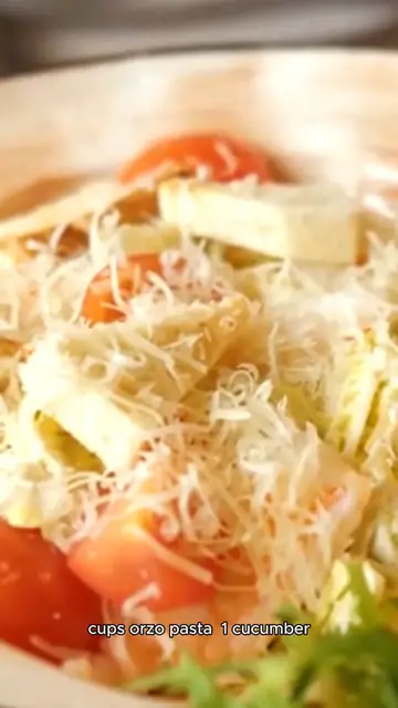 Video thumbnail for orzo salad recipe