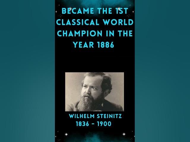 Video thumbnail for 1st World Chess Champion - Wilhelm Steinitz #chessgrandmasters #worldchesschampion