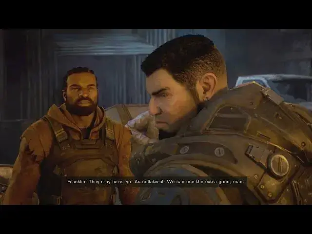 'Video thumbnail for Gears of War Reloaded - Act 2-3 Outpost: Enter The Stranded Camp: Dom Talks with Franklin Cutscene'