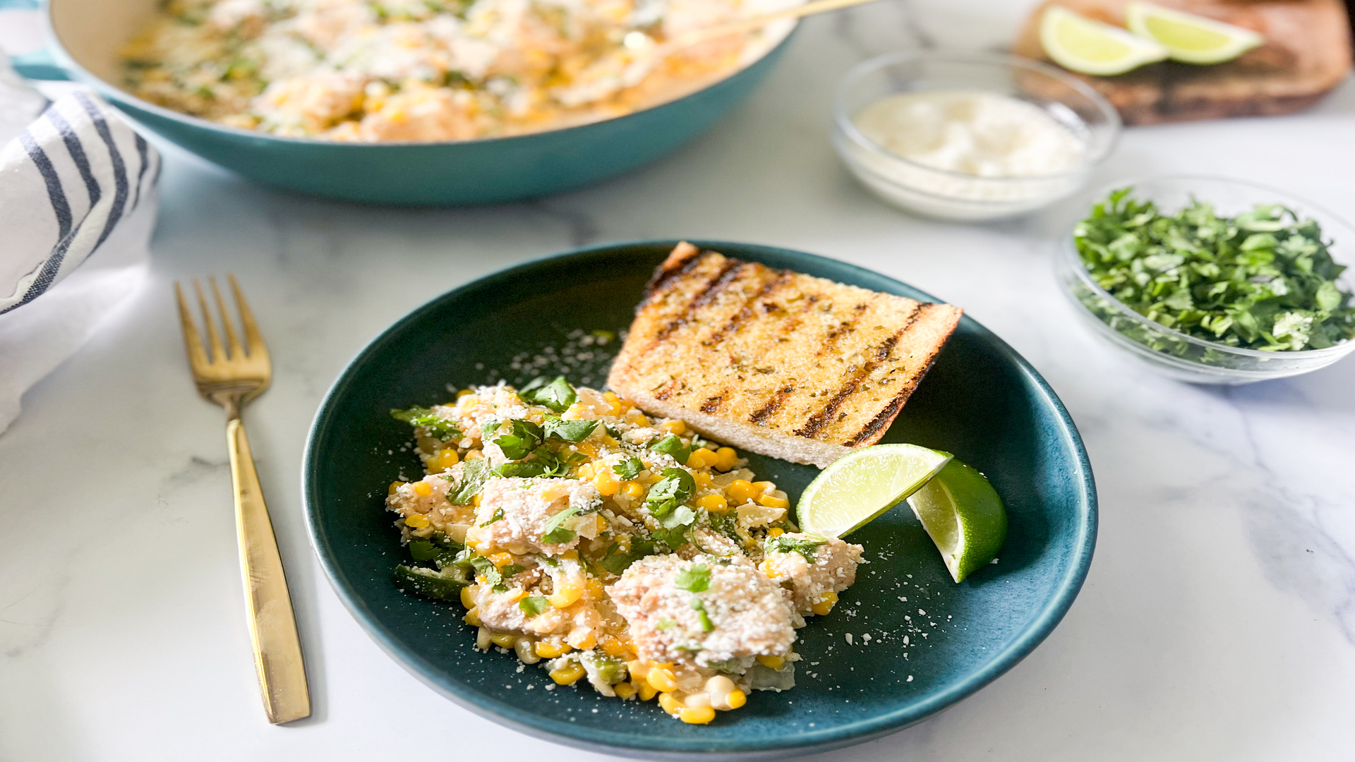 Video thumbnail for Esquites-Esque Creamed Corn Chicken Recipe