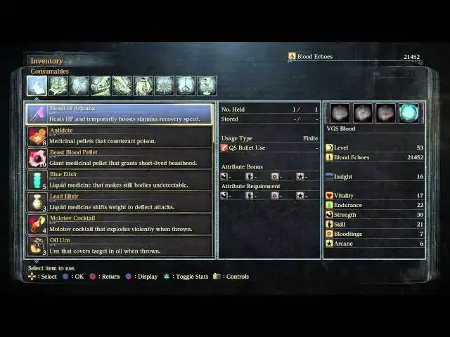 Video thumbnail for Bloodborne - Forbidden Woods: Clockwise Metamorphosis Rune Location "Raises HP" Details PS4