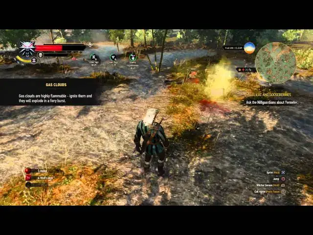 Video thumbnail for The Witcher 3: Wild Hunt - Gas Cloud Message & Water Hags Combat Gameplay (Guarded Treasure)