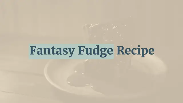 'Video thumbnail for Fantasy Fudge Recipe'