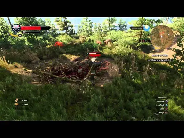 Video thumbnail for The Witcher 3: Wild Hunt - White Orchard: Five Gouls Combat (Nest) Igni Combat & Dodge Gameplay