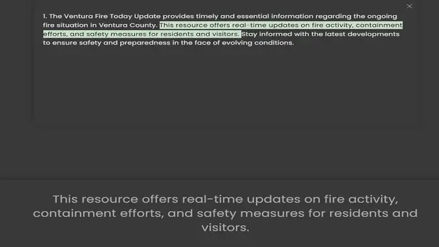 Video thumbnail for fire situation in Ventura County. This resource offers real-time updates on fire activity, containment efforts, and safety measures for residents and visitors. Stay informed with the latest developments to ensure safety and preparedne