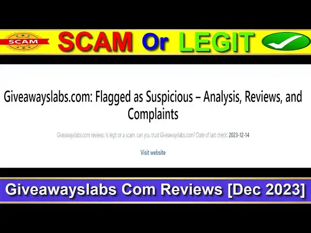 Video thumbnail for Giveawayslabs Reviews (Dec 2023) [ with 100% Proof ] ⚠️ Is Giveawayslabs Com SCAM or LEGIT ?⚠️😲