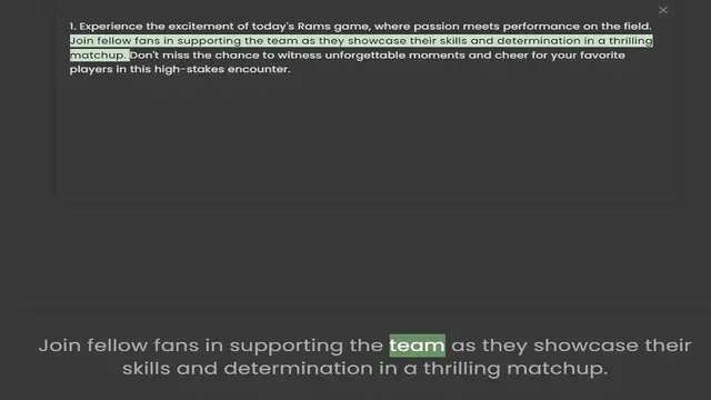 Video thumbnail for Join fellow fans in supporting the team as they showcase their skills and determination in a thrilling matchup. Don't miss the chance to witness unforgettable moments and cheer for your favorite players in this high-stak