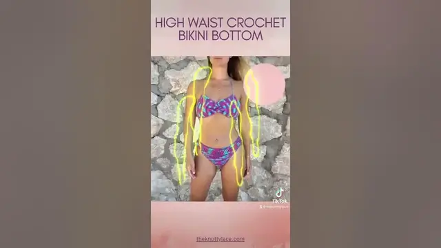 'Video thumbnail for A quick preview on how to crochet a high waist bikini bottom (full video in the link below) #shorts'