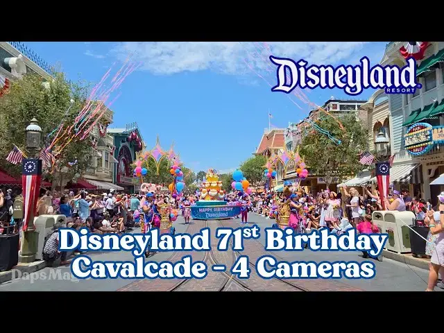 Video thumbnail for Disneyland 71st Birthday Cavacade 4 Cameras | Disneyland Resort 2026   4K