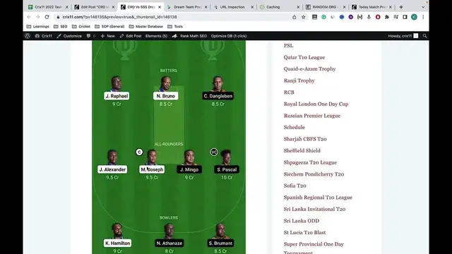 Video thumbnail for CRD vs SSS Dream11 Prediction CRD vs SSS Dream11 Team CRD vs SSS Dream11 Team Today Match Playing 11
