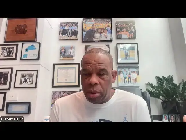 'Video thumbnail for #UNC coach Hubert Davis at ACC weekly Zoom coaches press conference'