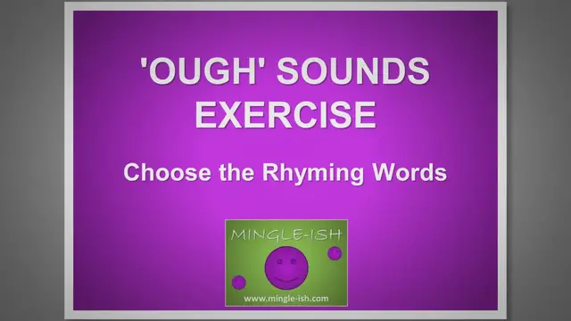 Video thumbnail for 'ough' Sounds Exercise -  Choose the Rhyming Words #1