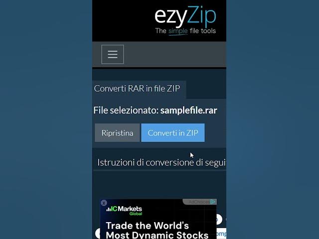 Video thumbnail for 📦 Converti Rar in Zip Sul Tuo Browser | Nessuna Installazione Software Richiesta