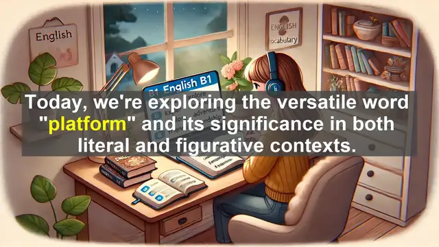 Video thumbnail for 2500 Must Know CEFR B1 Vocabulary - Understanding 'Platform': From Stages to Digital Spaces